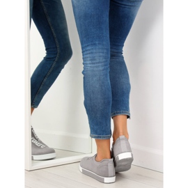 Gris Baskets femme grises X-9707 Gris 1