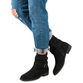 Groto Gogo Bottes en daim chaudes le noir 5
