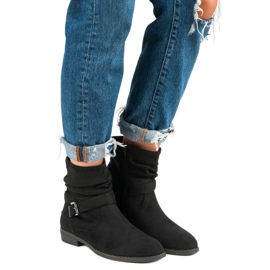 Groto Gogo Bottes en daim chaudes le noir 4