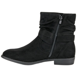 Groto Gogo Bottes en daim chaudes noir 1