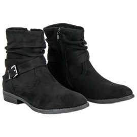 Groto Gogo Bottes en daim chaudes le noir 3