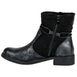 Forever Folie Bottes à la mode pour l'automne le noir 1