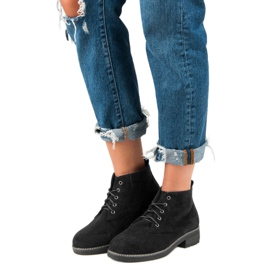 Nio Nio Bottines en daim à lacets le noir 4