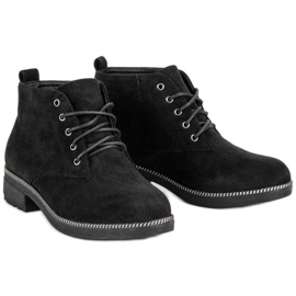 Nio Nio Bottines en daim à lacets le noir 3