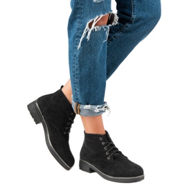 Nio Nio Bottines en daim à lacets le noir 5