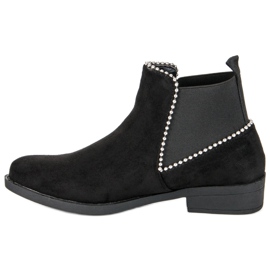 Bottines Chelsea en daim noir 1