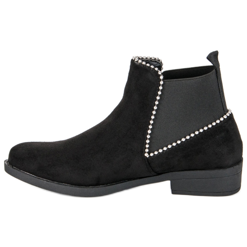 Bottines Chelsea en daim le noir 1