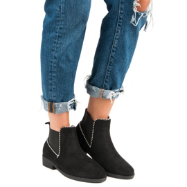 Bottines Chelsea en daim le noir 4