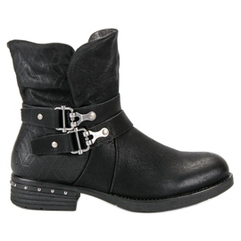 Forever Folie Bottines Travailleurs Noirs 1