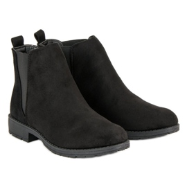 Via Giulia  Bottines Jodhpur en daim le noir 5