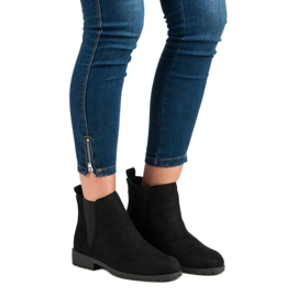 Via Giulia  Bottines Jodhpur en daim le noir 6
