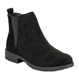 Via Giulia  Bottines Jodhpur en daim le noir 2