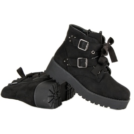 Bottes noires en daim le noir 4