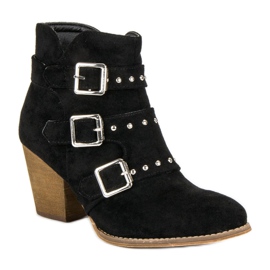 Bottines décontractées à talons hauts le noir 3
