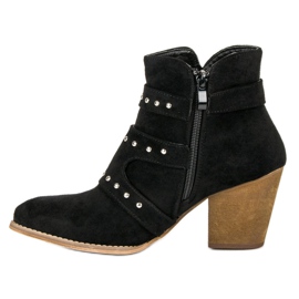 Bottines décontractées à talons hauts le noir 4