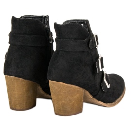 Bottines décontractées à talons hauts le noir 5