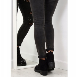 Bottines à lacets et clous noir 2017-10 Noir le noir 3