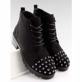 Bottines à lacets et clous noir 2017-10 Noir le noir 4