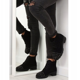 Bottines à lacets et clous noir 2017-10 Noir le noir 5