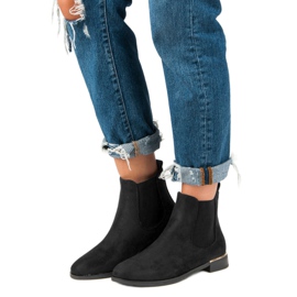 SDS Bottines Jodhpur en daim noir le noir 3