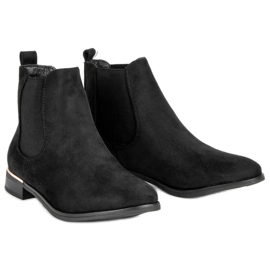 SDS Bottines Jodhpur en daim noir le noir 4