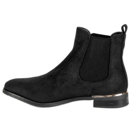 SDS Bottines Jodhpur en daim noir le noir 1