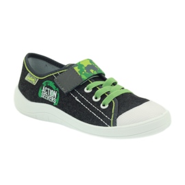 Befado chaussures pour enfants pantoufles baskets 251y102 le noir vert 1