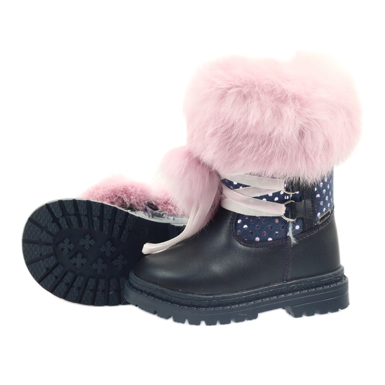 Bartek Bottes en cuir pour fille avec fourrure 216390-013 bleu 4 Bartek Bottes en cuir pour fille avec fourrure 216390-013 bleu 4