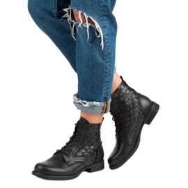 Forever Folie Bottines décontractées nouées le noir 2