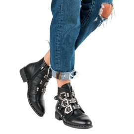 Groto Gogo Rock boots à talon plat le noir 2