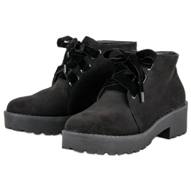 Anesia Paris Bottes en daim à la mode le noir 4