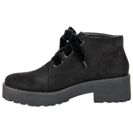 Anesia Paris Bottes en daim à la mode le noir 3