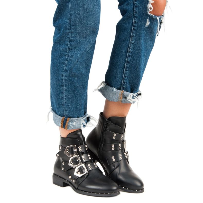 Kayla Bottes de rock noir 1