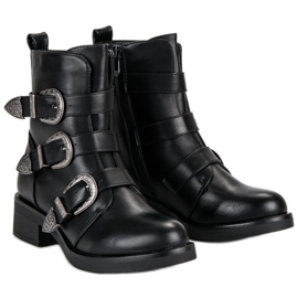 Ideal Shoes Bottes à la mode pour l'automne le noir 5