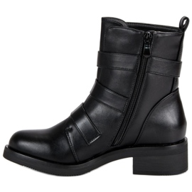 Ideal Shoes Bottes à la mode pour l'automne le noir 3
