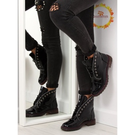 Boots laquées noires A-33 noir 1
