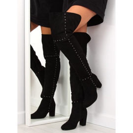 Bottines à talons noires 539-1 Noir 2