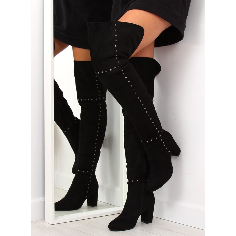 Bottines à talons noires 539-1 Noir 2