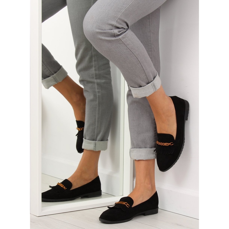 Mocassins noirs femme HW308 Noir 2