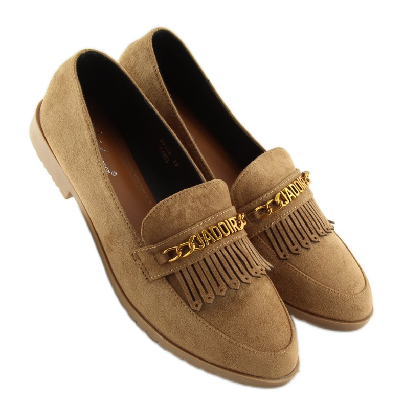 Mocassins marron pour femme HW308 Camel brun 1