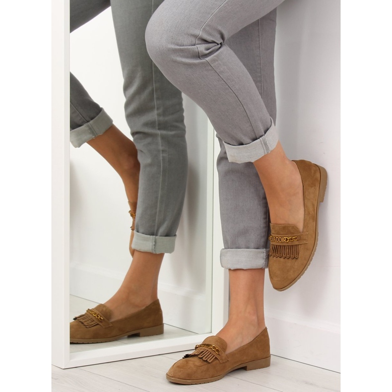 Mocassins marron pour femme HW308 Camel brun 2