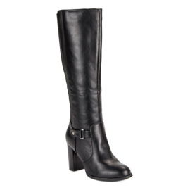 Seastar Bottes confortables à talons hauts le noir 1