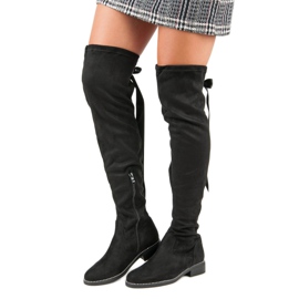 Seastar Bottes en daim élégantes le noir 2