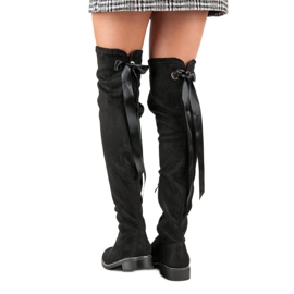 Seastar Bottes en daim élégantes le noir 4