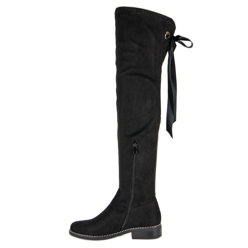 Seastar Bottes en daim élégantes le noir 1