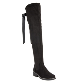 Seastar Bottes en daim élégantes le noir 5