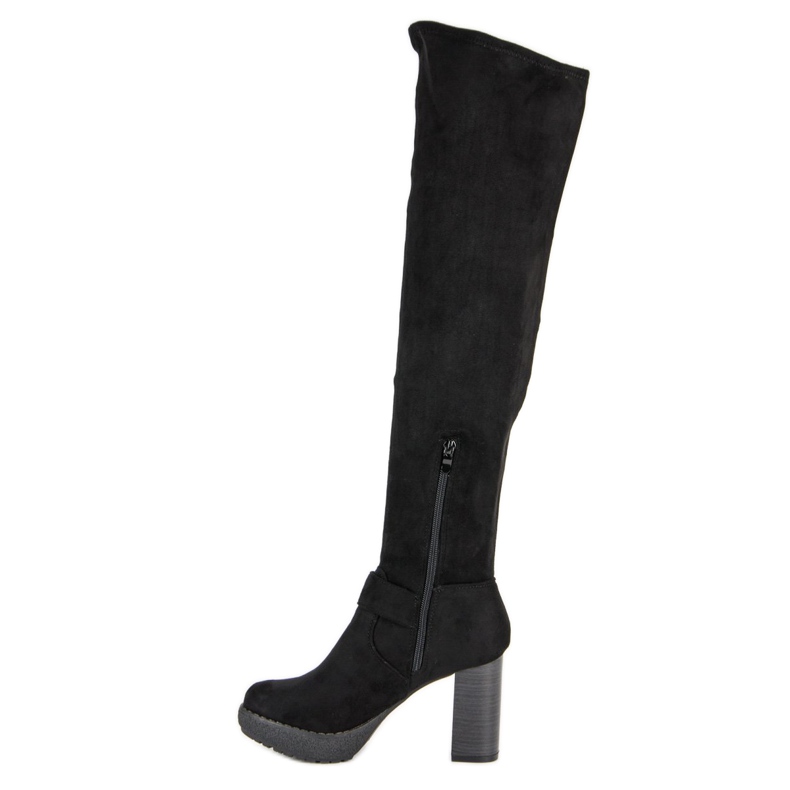 Super Me Bottes de mousquetaire sur le poteau le noir 1