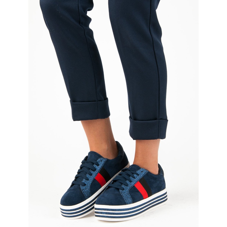 Baskets sur la plateforme VICES bleu 1