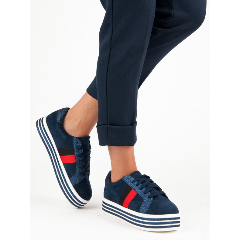 Baskets sur la plateforme VICES bleu 2