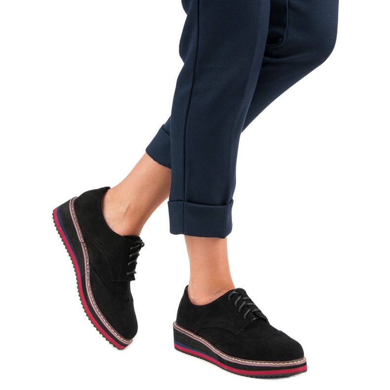 Chaussures en daim vices noir 2